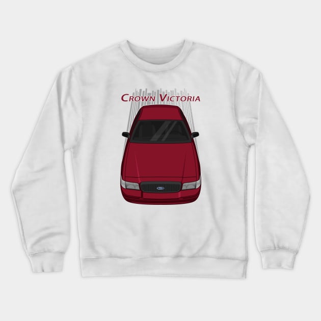 Ford Crown Victoria Police Interceptor - Dark Red Crewneck Sweatshirt by V8social